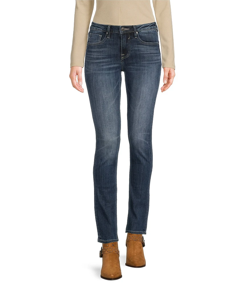 Vigoss Marley Mid Rise Straight Skinny Leg Jeans