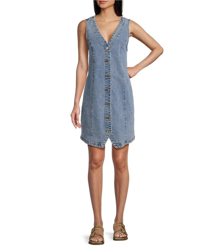 Vigoss Sleeveless Denim Dress