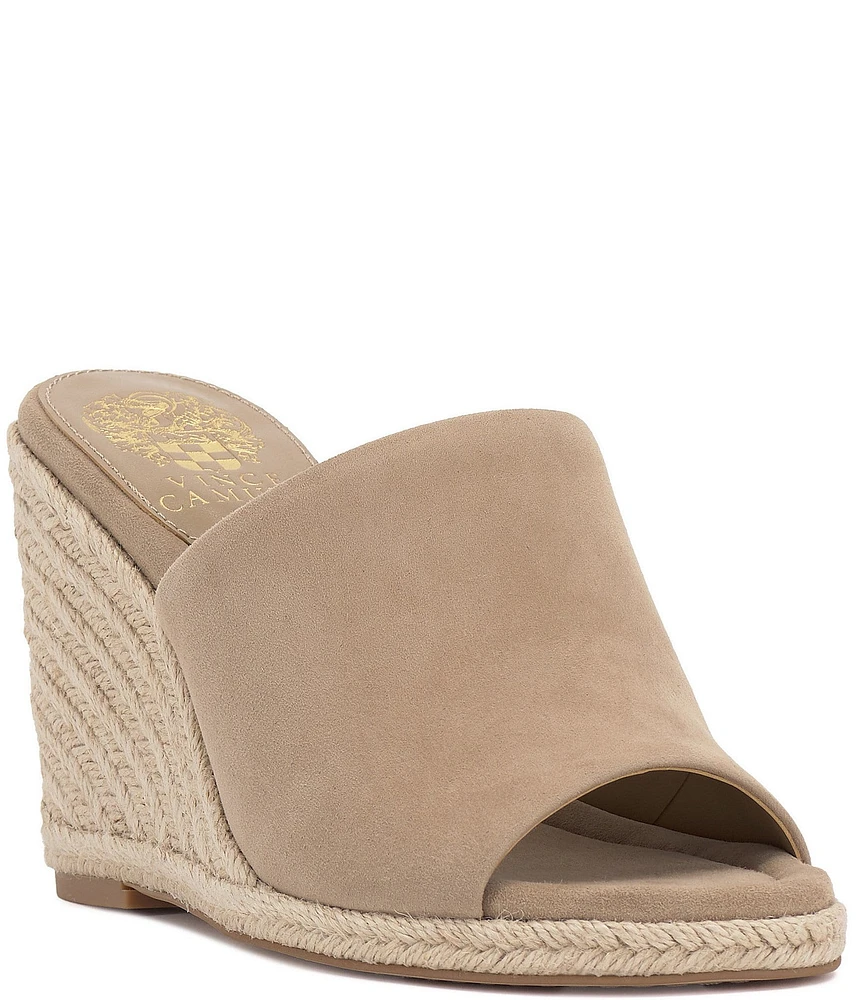 Vince Camuto Fayla Suede Wedge Espadrille Slide Sandals