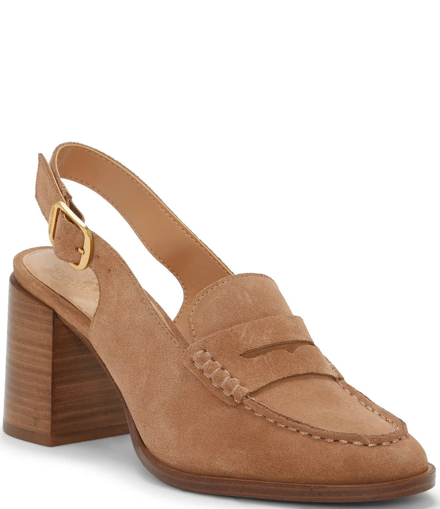 Vince Camuto Gemma Suede Slingback Loafers
