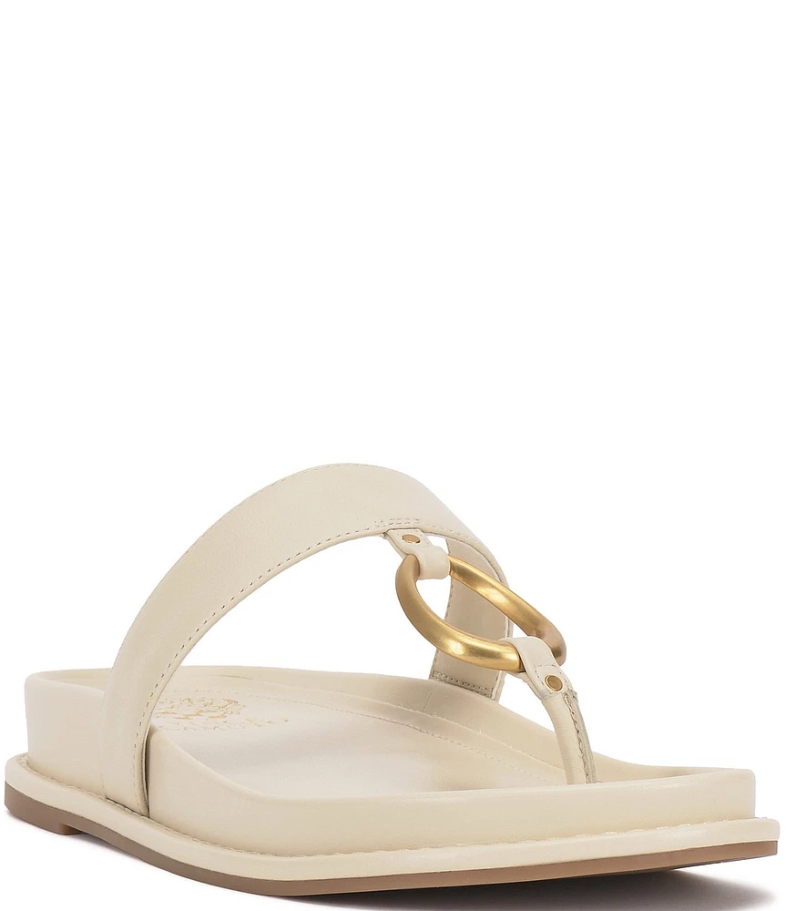 Vince Camuto Genri Leather O-Ring Hardware Thong Sandals
