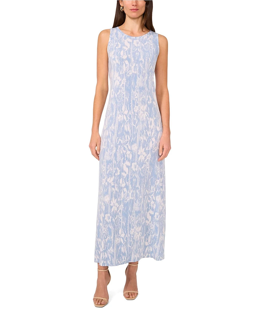 Vince Camuto Knit Crew Neck Sleeveless Keyhole Back Maxi Dress