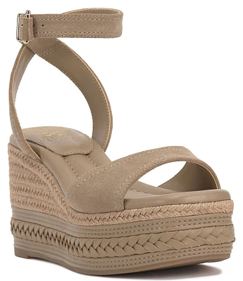Vince Camuto Lilla Suede Espadrille Platform Wedge Sandals
