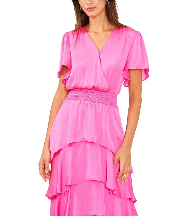 dillards blush pink dress V Neck Dillards Blush Dress Rumored V-Neck Tie Front Honeycomb Mini Dress