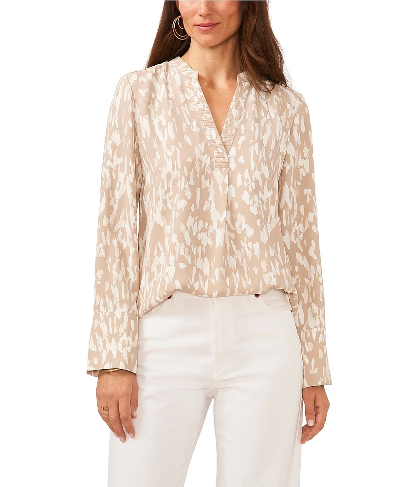 Vince Camuto V-Neck Long Sleeve Blouse