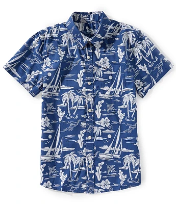 Vineyard Vines Big Boys Tropical Printed Short Sleeve Shirt