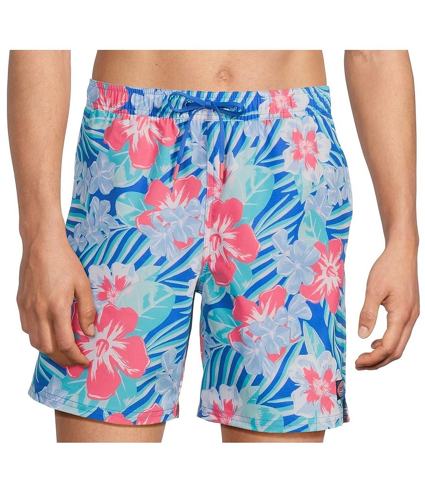 Vineyard Vines Chappy Floral Print 7#double; Inseam Swim Trunks