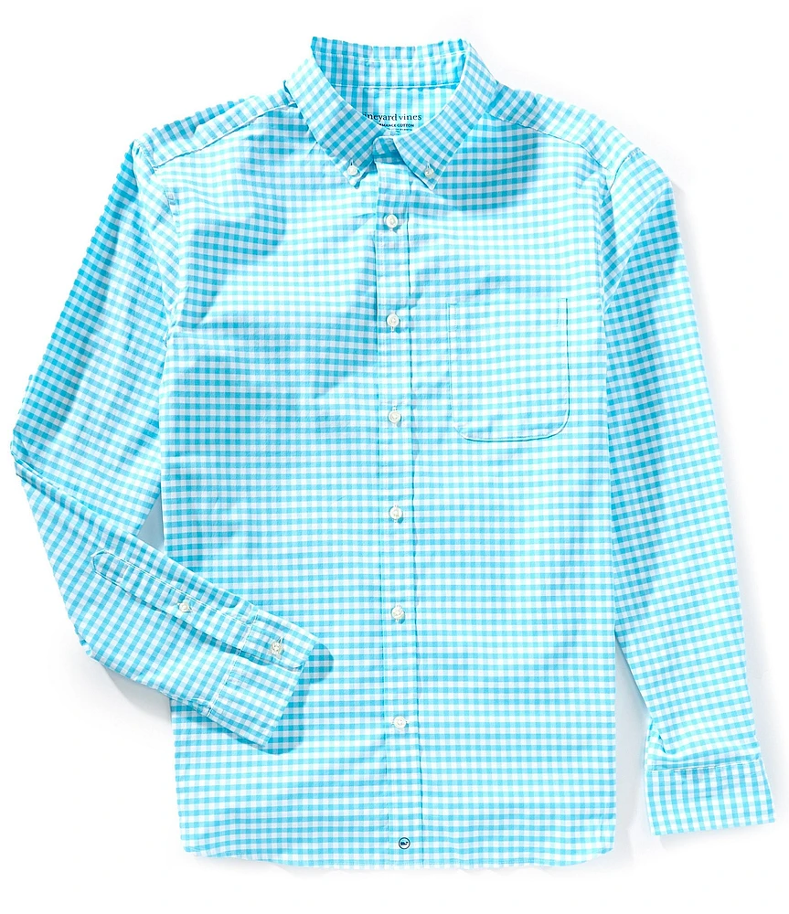 Vineyard Vines Performance Stretch Skysail Gingham Long Sleeve Woven Shirt