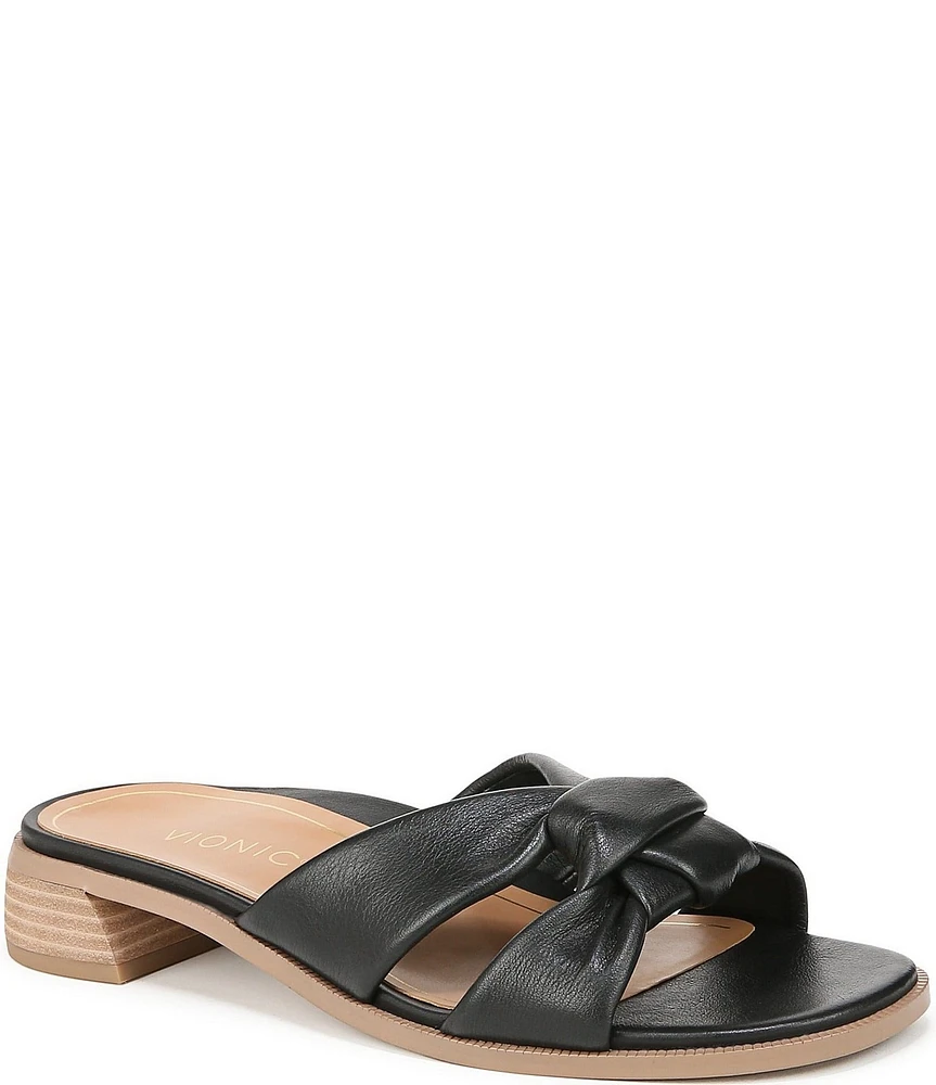 Vionic Mabel Leather Slides