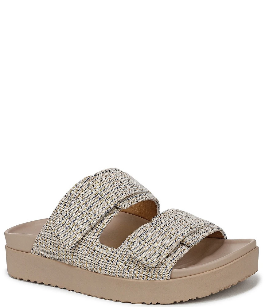 Vionic Riviera Canvas Banded Slide Sandals