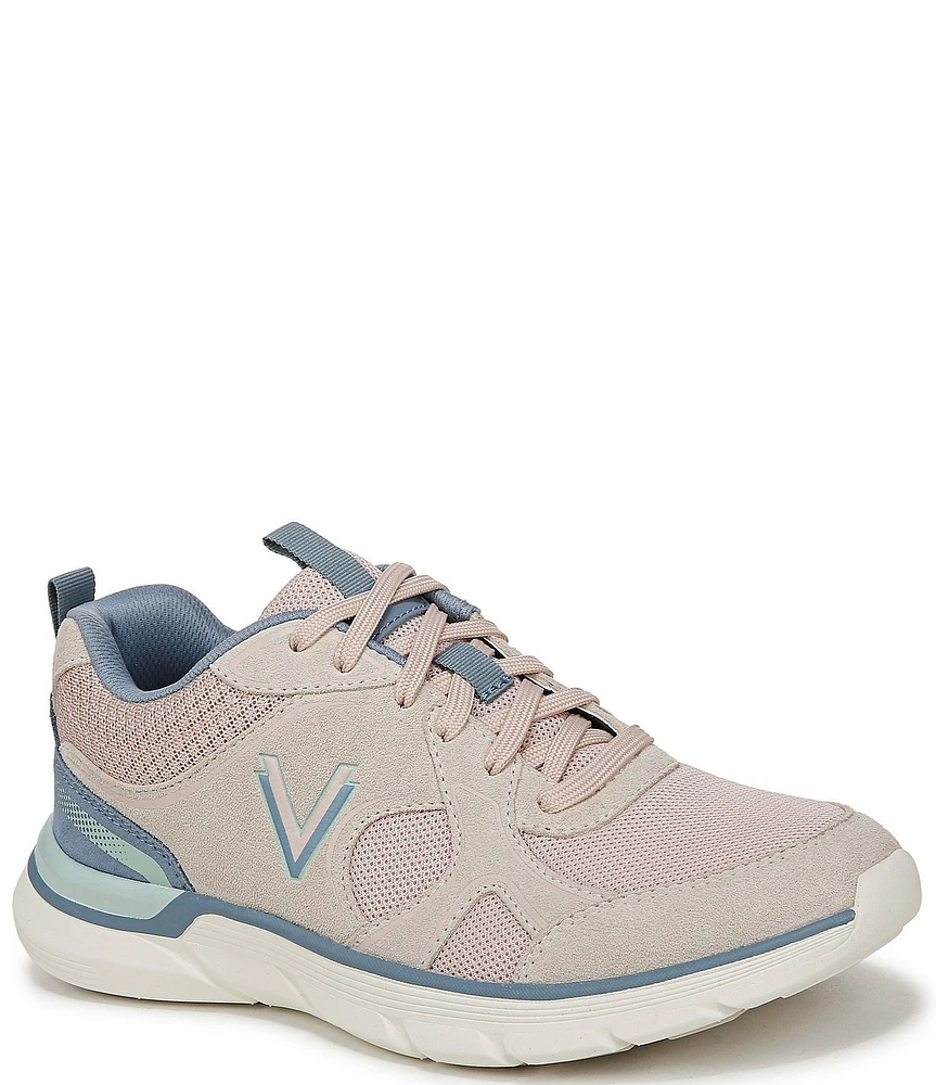 Vionic Walk Parkside Suede Mesh Logo Detail Sneakers