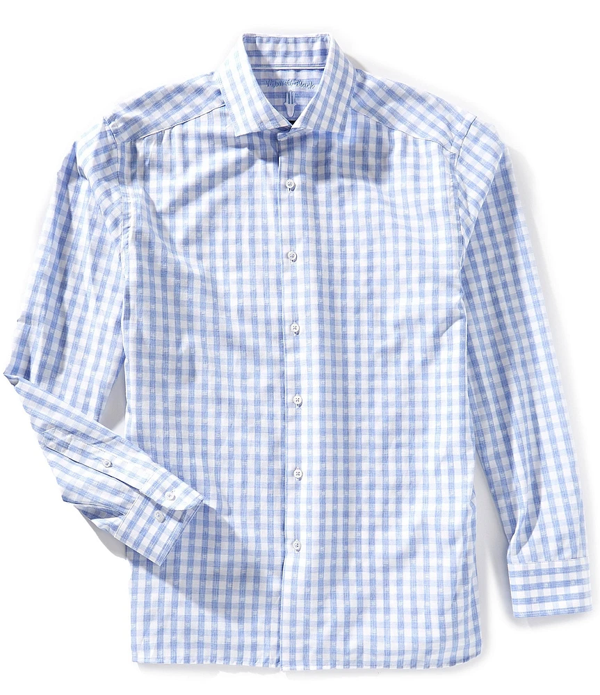 Visconti Big & Tall Check Long Sleeve Woven Shirt