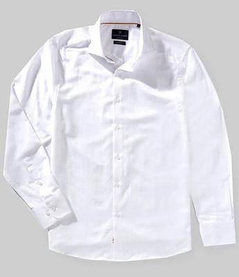 Visconti Big & Tall Textured Long Sleeve Woven Shirt