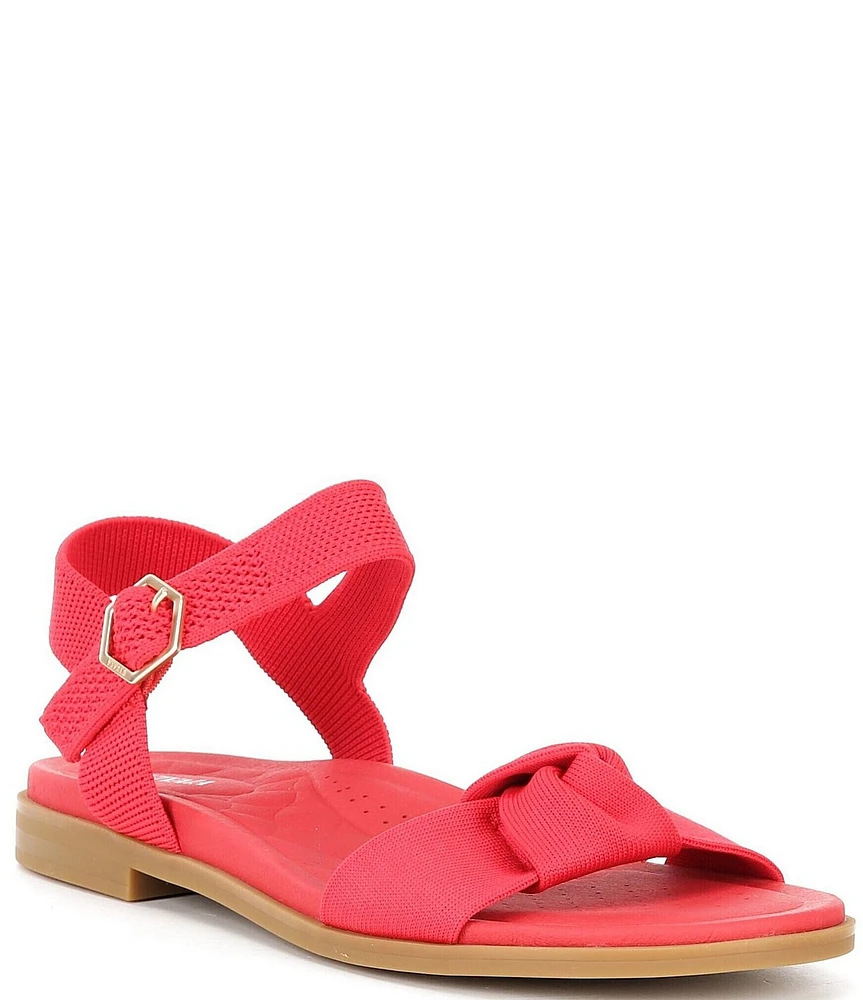 VIVAIA Paloma Knotted Knit Flat Ankle Strap Sandals