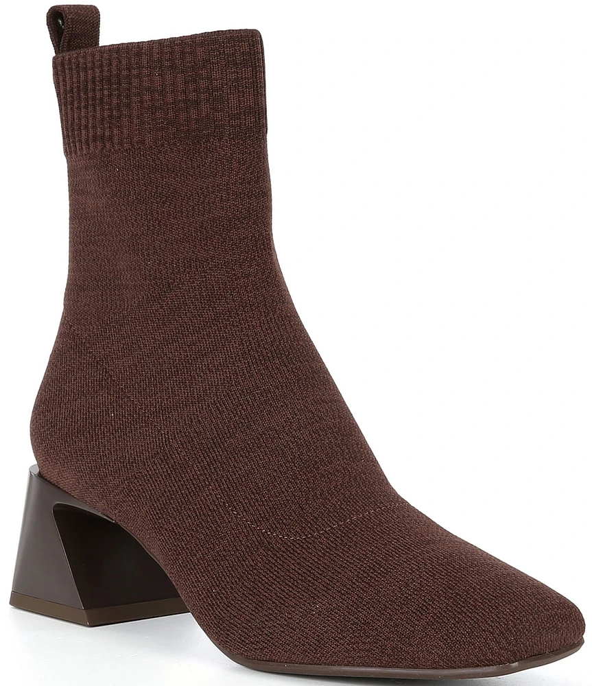 Vivaia Regina Pro Stretch Knit Square Toe Heeled Booties