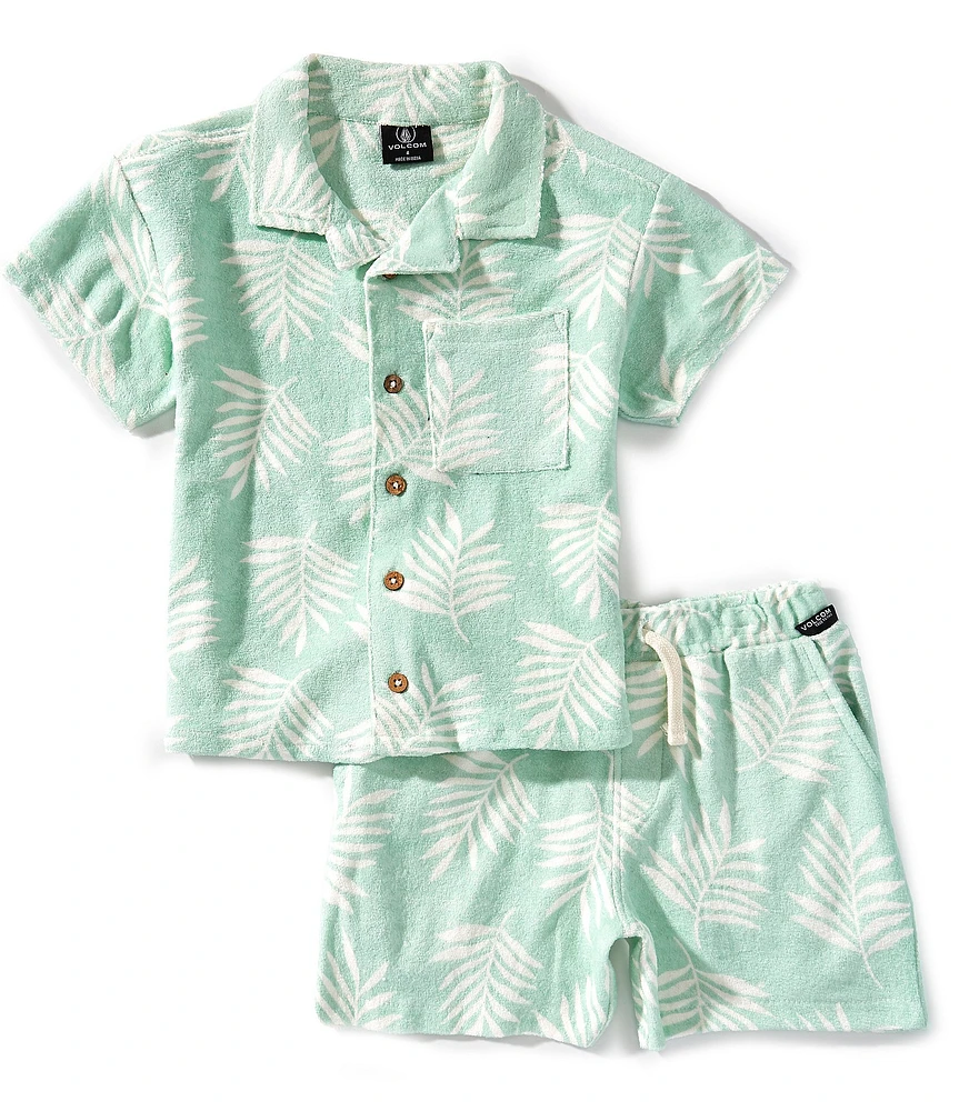 Volcom Little Boys Short-Sleeve Toweling Shirt & Short Set