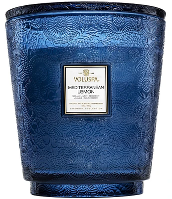 Voluspa Mediterranean Lemon 5 Wick Hearth Candle with Lid