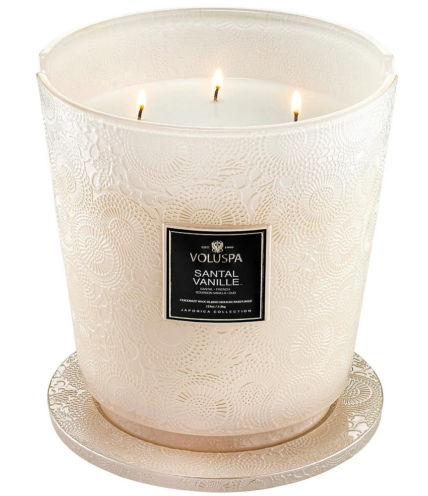 Voluspa Santal Vanille 5 Wick Hearth Candle with Lid