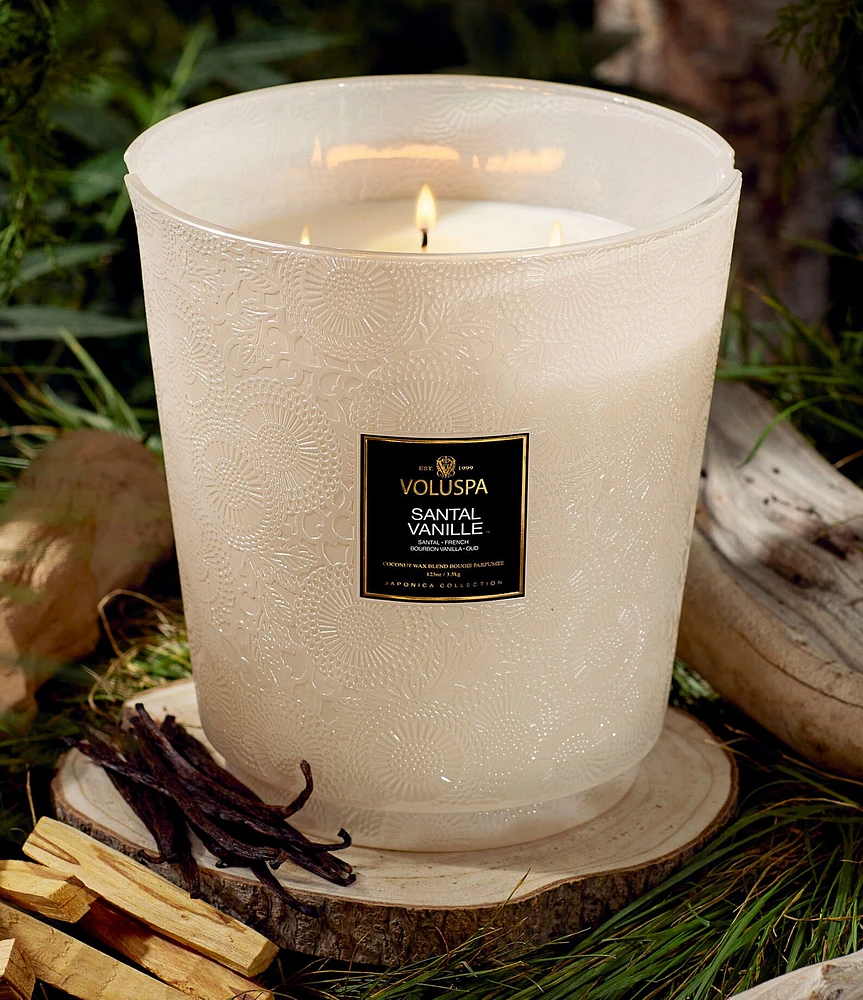 Voluspa Santal Vanille 5 Wick Hearth Candle with Lid