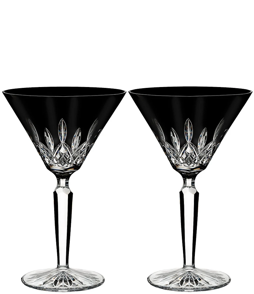 Waterford Lismore Black Martini 7floz, Set of 2