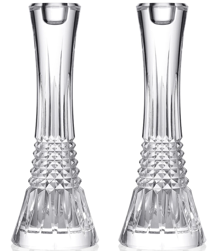 Waterford Lismore Diamond Candlestick, Set of 2