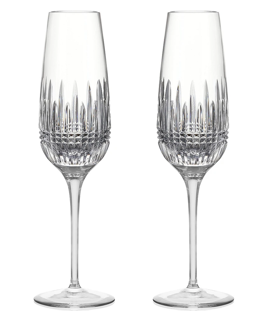 Waterford Lismore Diamond Essence Flute 10.5floz, Set of 2