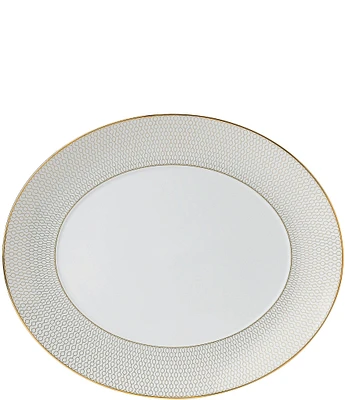 Wedgwood Arris Geometric Bone China Oval Platter
