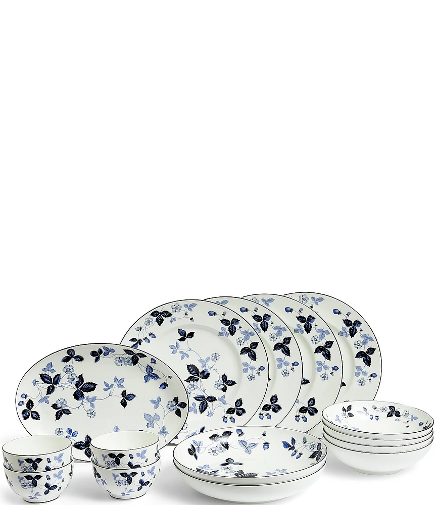 Wedgwood Wild Strawberry Inky Blue Dinnerware - Piece Set
