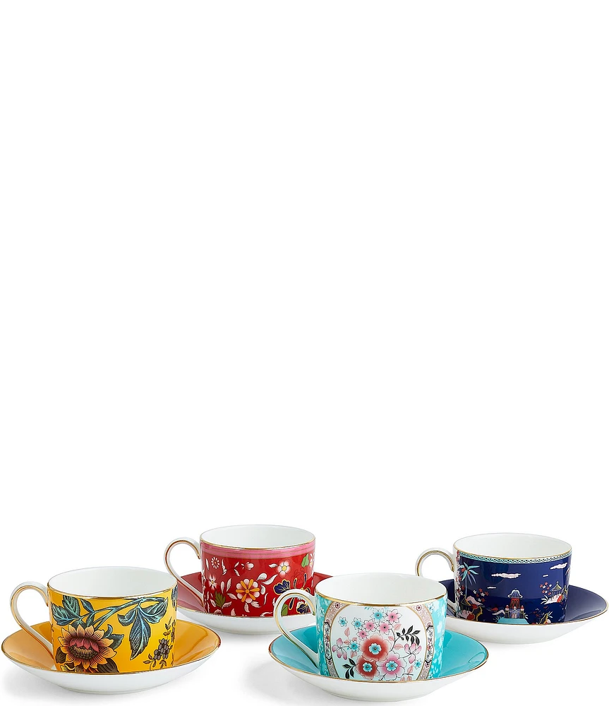 Wedgwood Wonderlust Teacup & Saucer Set, Set of 4