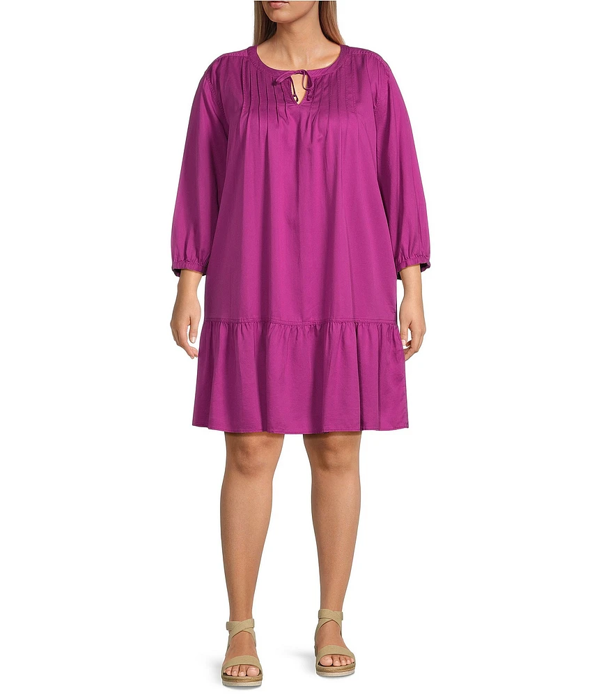 Westbound Plus Size Bracelet Sleeve V-Neck Dress