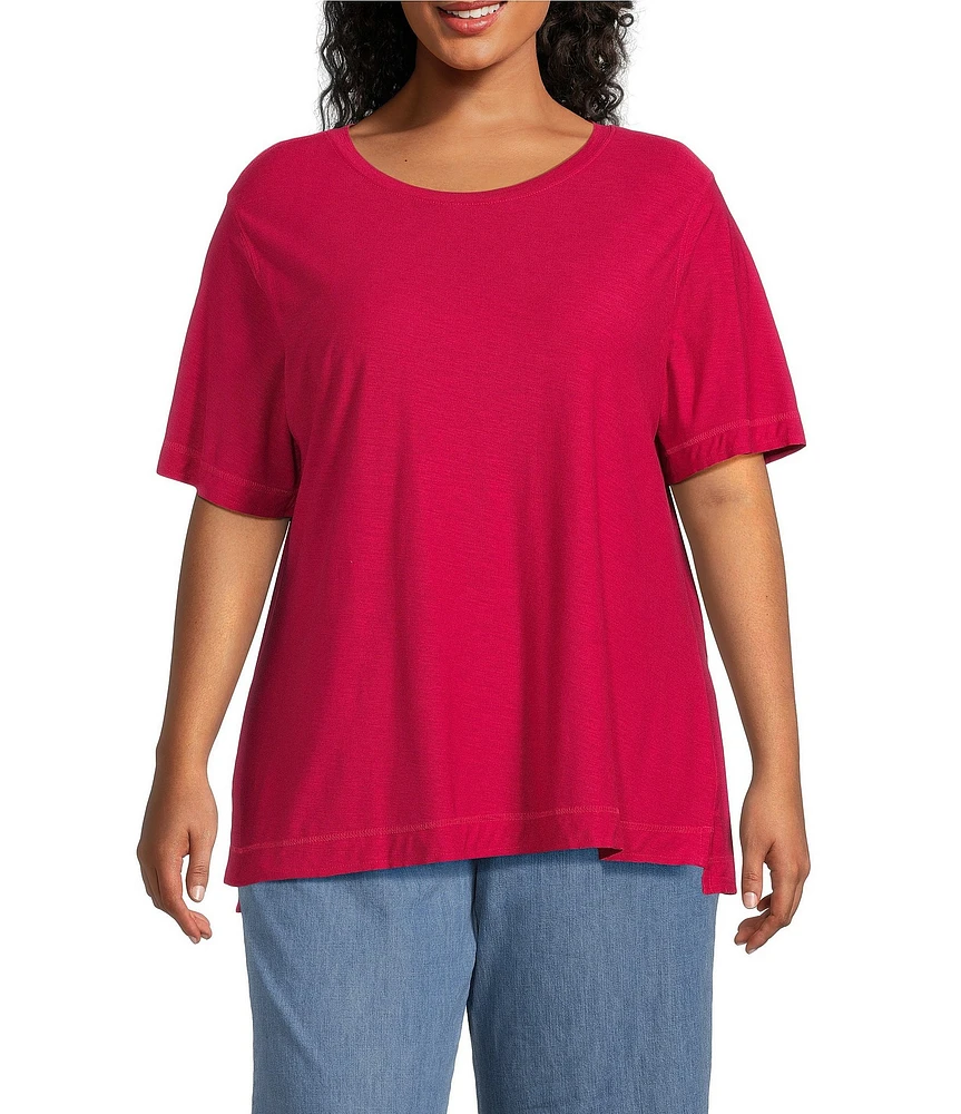 Westbound Plus Size Short Sleeve Crew Neck Top