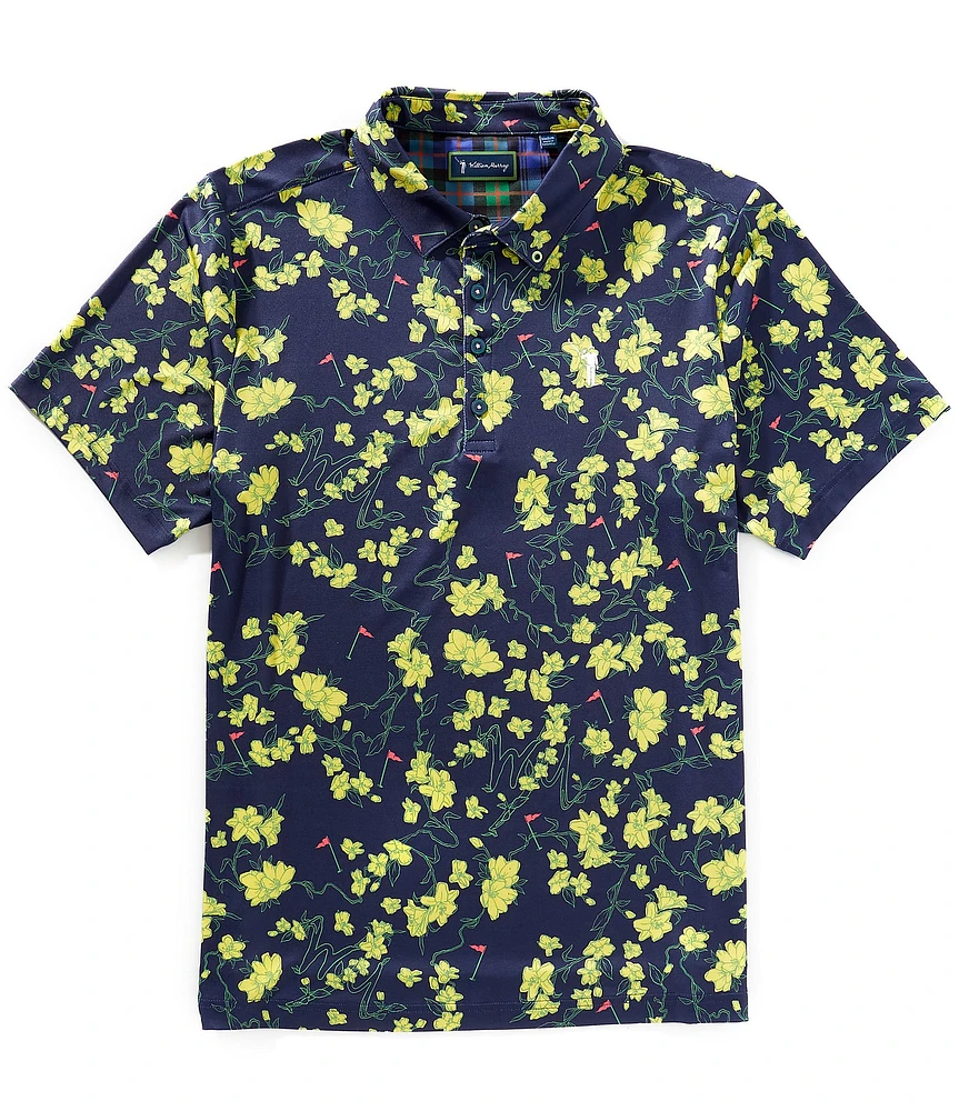 William Murray Carolina Jasmine Short Sleeve Polo Shirt