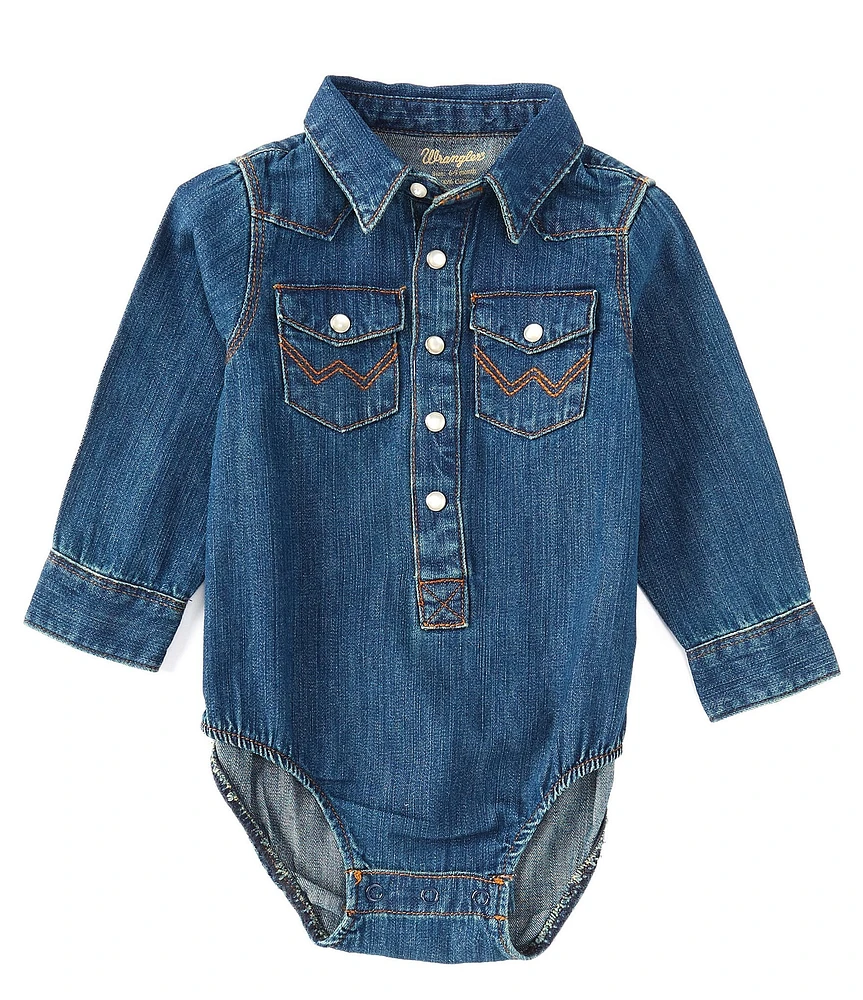 Wrangler® Baby Boys Long Sleeve Bodysuit