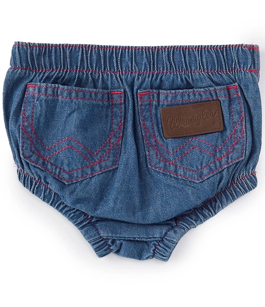 Wrangler® Baby Girls Denim Diaper Cover