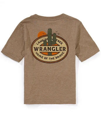 Wrangler® Big Boys Short Sleeve Cactus Graphic T-Shirt