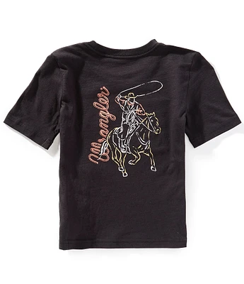 Wrangler® Big Boys Short Sleeve Roping Graphic T-Shirt