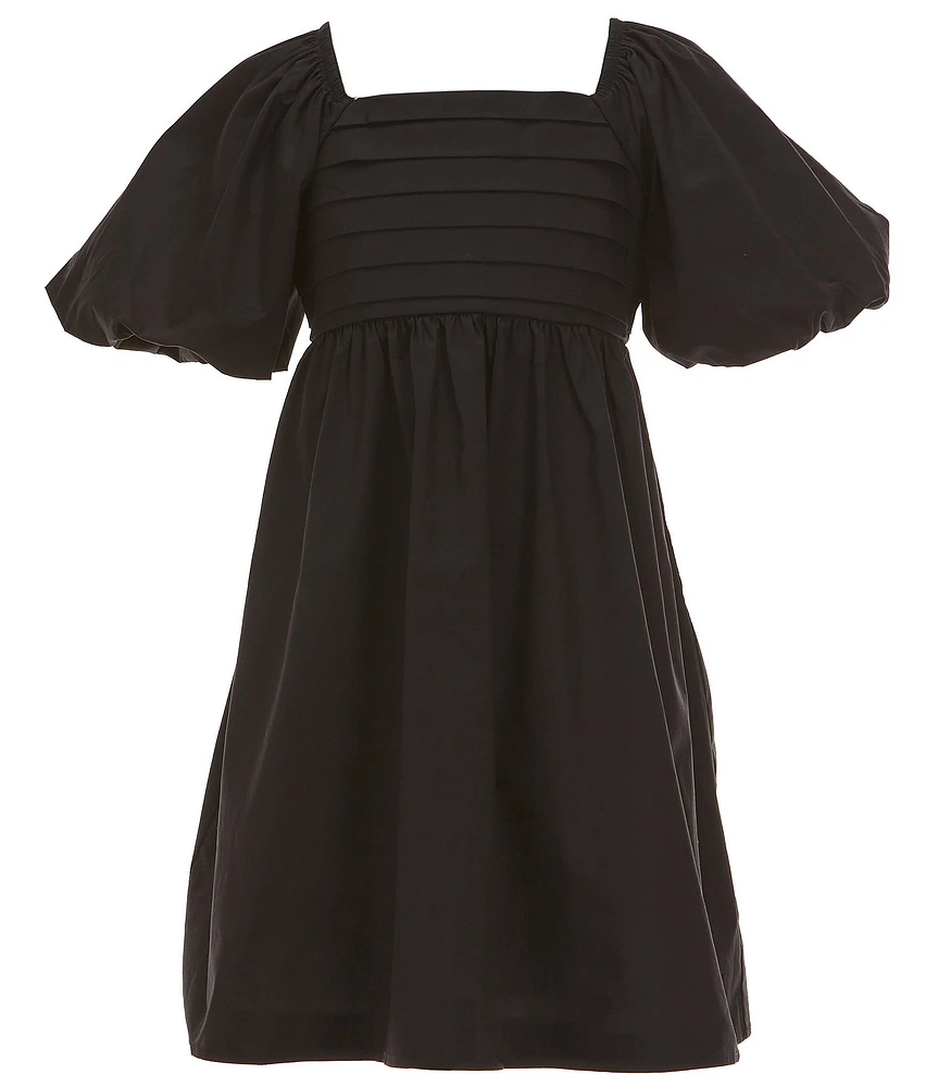 Xtraordinary Big Girls Bubble-Sleeve Pleated Empire-Waist Dress