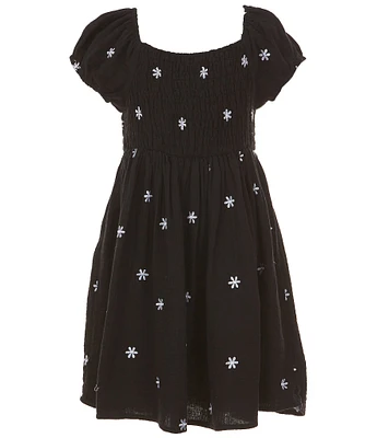 Xtraordinary Big Girls Cap-Sleeve Patterned A-Line Dress