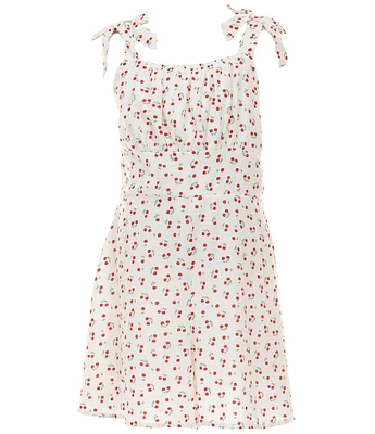 Xtraordinary Big Girls Sleeveless Cherry-Printed Romper