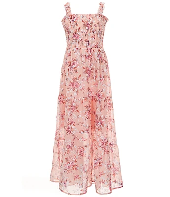 Xtraordinary Big Girls Sleeveless Allover Floral-Printed Long Dress