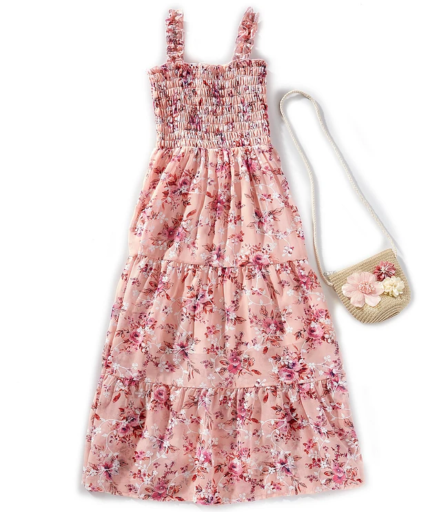 Xtraordinary Big Girls Sleeveless Rose-Embroidered-Applique Scuba