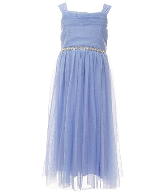 Xtraordinary Big Girls Sleeveless Glitter-Accented Tulle Dress
