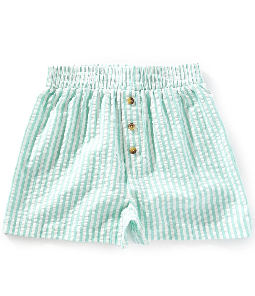 Xtraordinary Big Girls Vertical-Stripe Boxer Shorts
