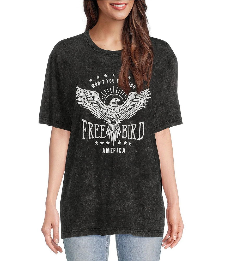 Zutter Short Sleeve Free Bird Western Tee Shirt