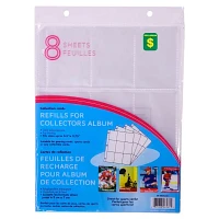 8 feuilles pour album - cartes de collection