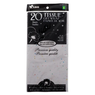 20 feuilles de Papier de soie blanc - confettis