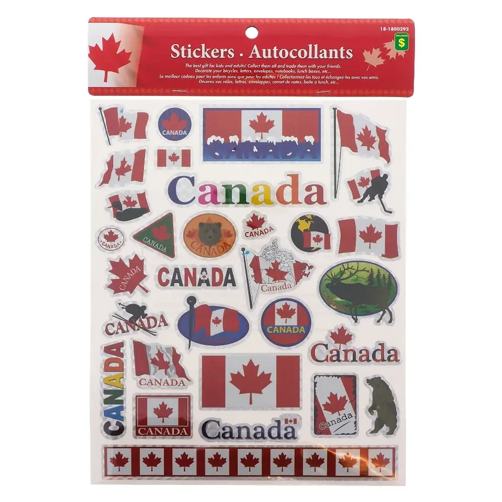 Autocollants souvenirs du Canada