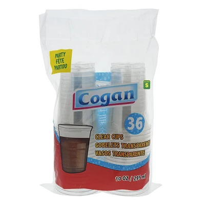 Paq. de 36 gobelets en plastique