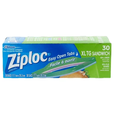 30 Très grands sacs Ziploc à sandwich
