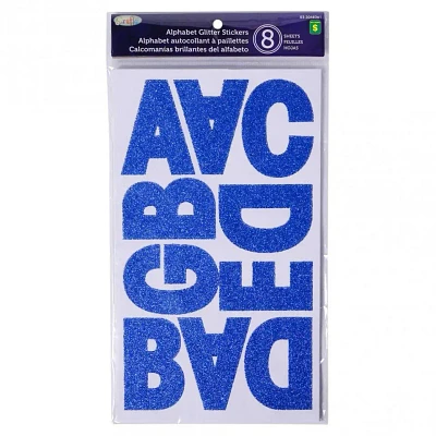 8 Feuilles d'autocollants alphabet